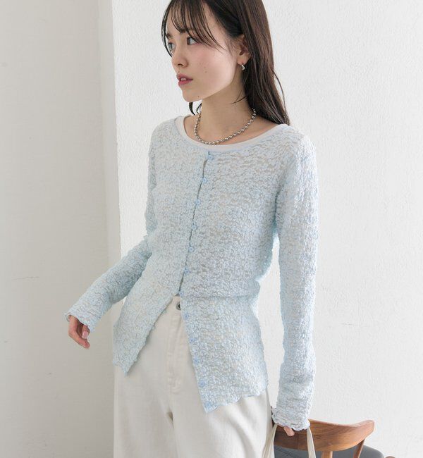  「フラワーカットレースカーディガン」|Tシャツ・カットソー|