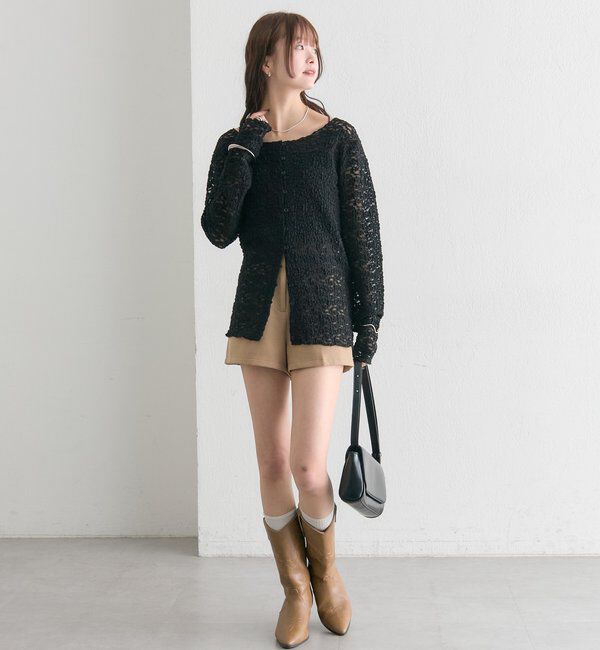  「フラワーカットレースカーディガン」|Tシャツ・カットソー|