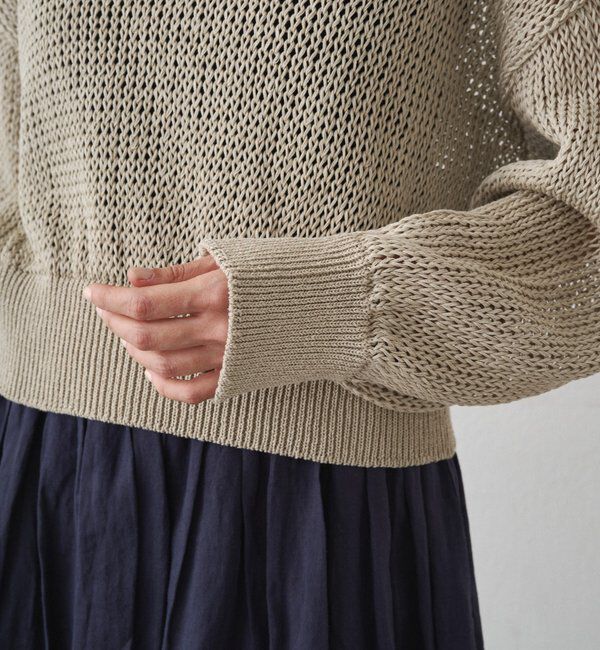  「クリスピーコットンショートニット」|ニット・セーター|