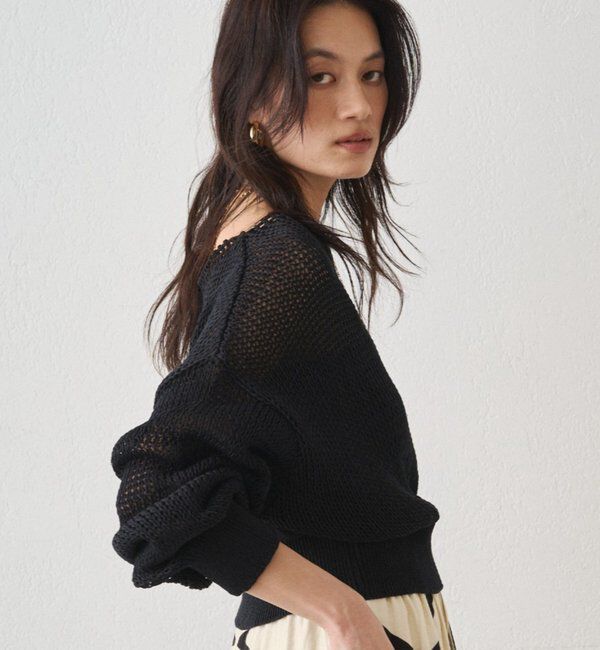  「クリスピーコットンショートニット」|ニット・セーター|