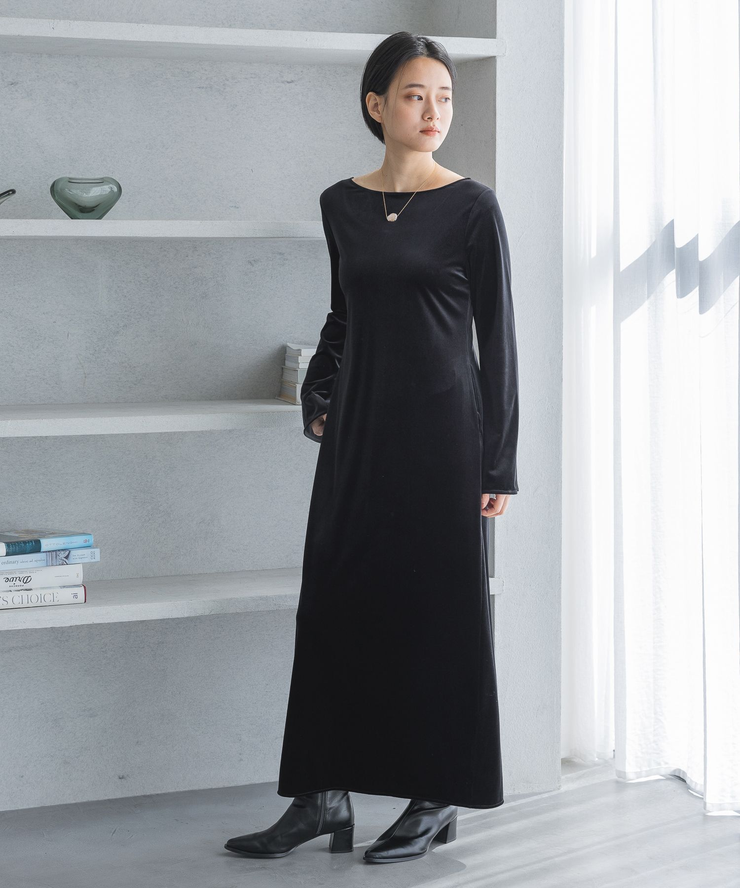 A part by 「ベロア2WAYワンピース」|ワンピース|ブラック