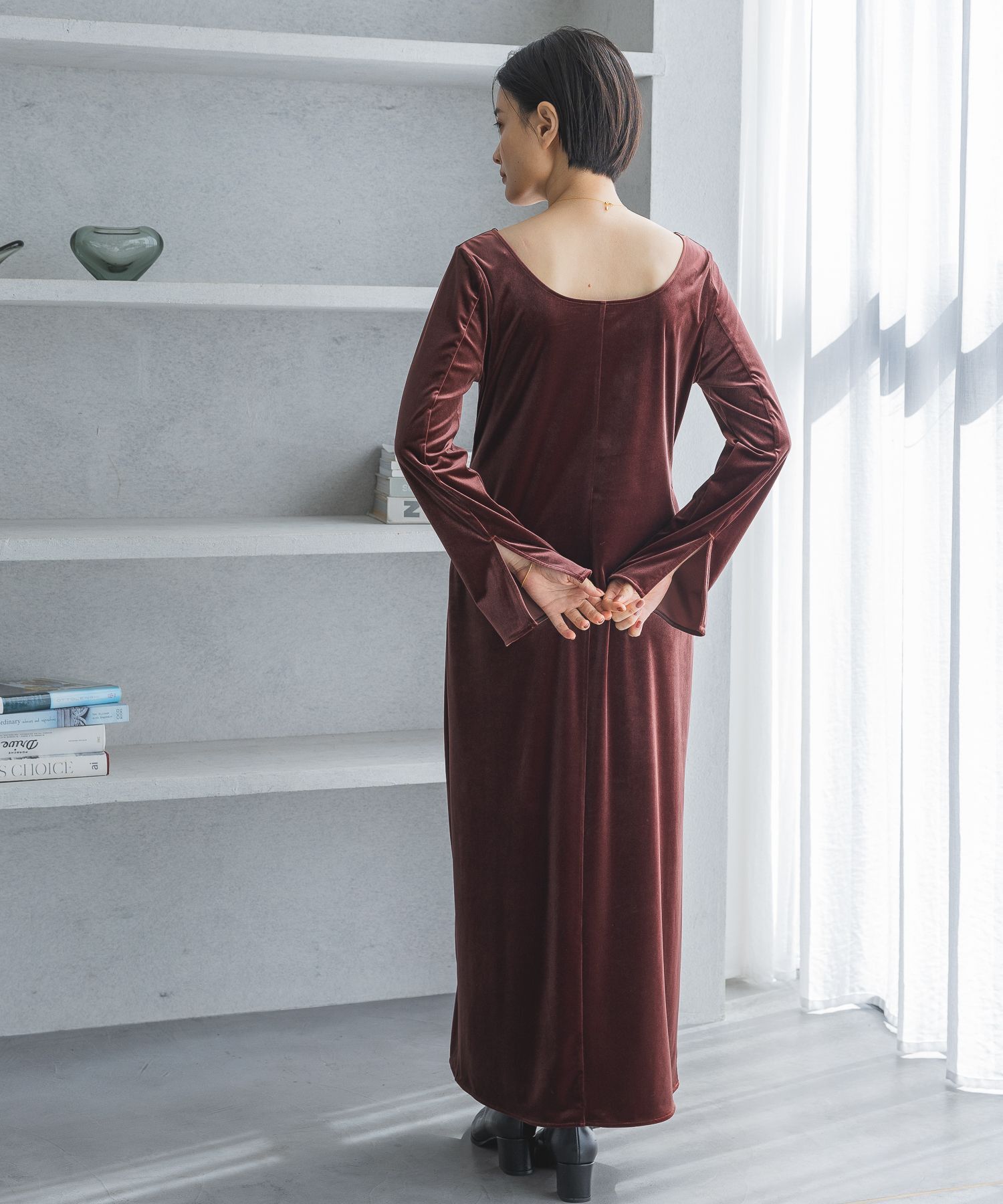 A part by 「ベロア2WAYワンピース」|ワンピース|ブラウン