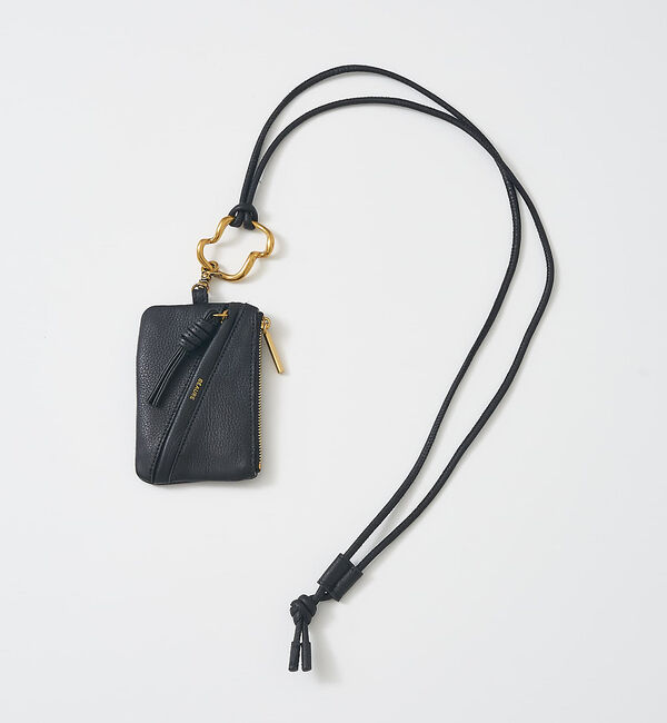 collex「【WEB限定】【BEAURE/ヴュレ】フラグメントケース付きストラップ」|財布|ブラック