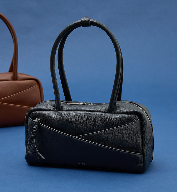 collex「【WEB限定】【Beau're/ヴュレ】ポケット付き横長ボストンバッグ」|ボストンバッグ|ブラック