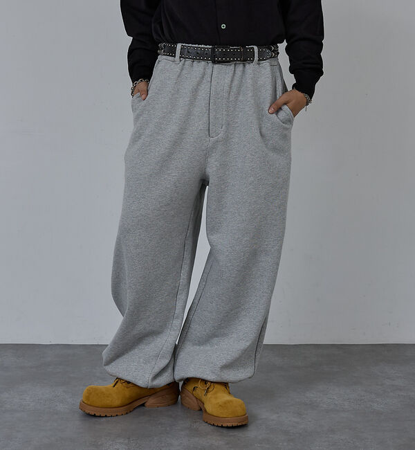 ABAHOUSE「【AH ABAHOUSE】ワイドバギー スウェットパンツ / セットアップ対応」|その他|グレー
