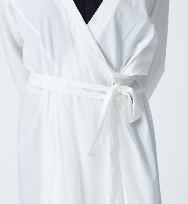 qualite「コットンカシュクールロングシャツドレス」|シャツ・ブラウス|