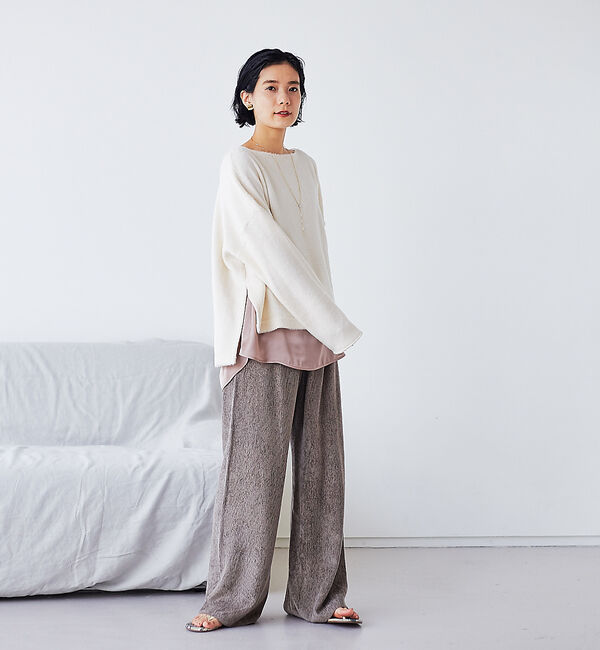 qualite「【新色ネイビー入荷】【WEB限定】レーヨンコールレギンスパンツ」|その他|