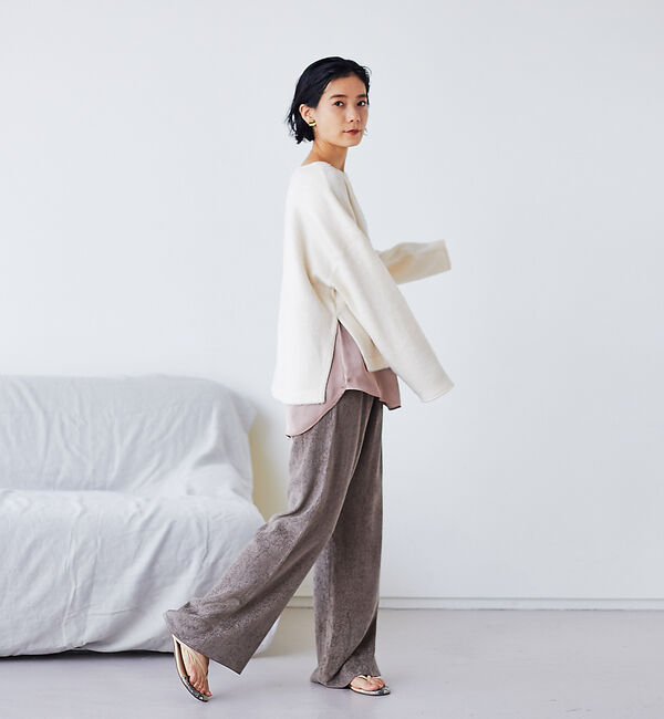 qualite「【新色ネイビー入荷】【WEB限定】レーヨンコールレギンスパンツ」|その他|