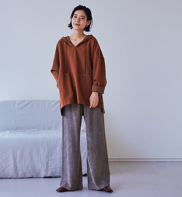 qualite「【新色ネイビー入荷】【WEB限定】レーヨンコールレギンスパンツ」|その他|