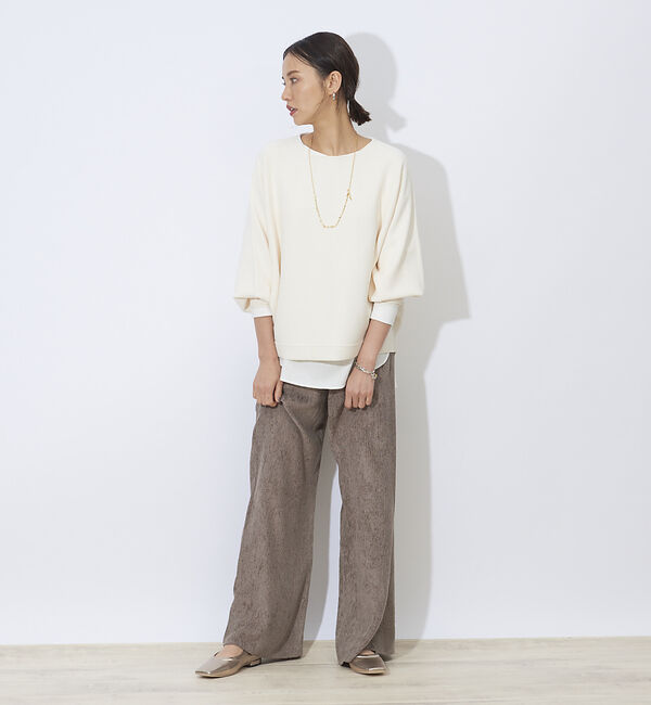 qualite「【新色ネイビー入荷】【WEB限定】レーヨンコールレギンスパンツ」|その他|