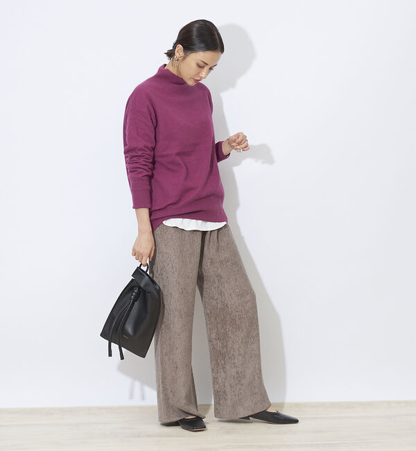 qualite「【新色ネイビー入荷】【WEB限定】レーヨンコールレギンスパンツ」|その他|