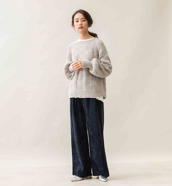 qualite「【新色ネイビー入荷】【WEB限定】レーヨンコールレギンスパンツ」|その他|