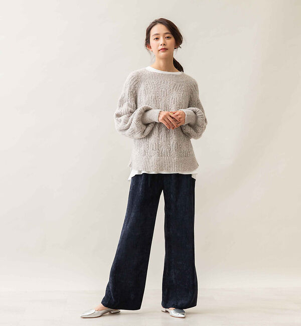 qualite「【新色ネイビー入荷】【WEB限定】レーヨンコールレギンスパンツ」|その他|