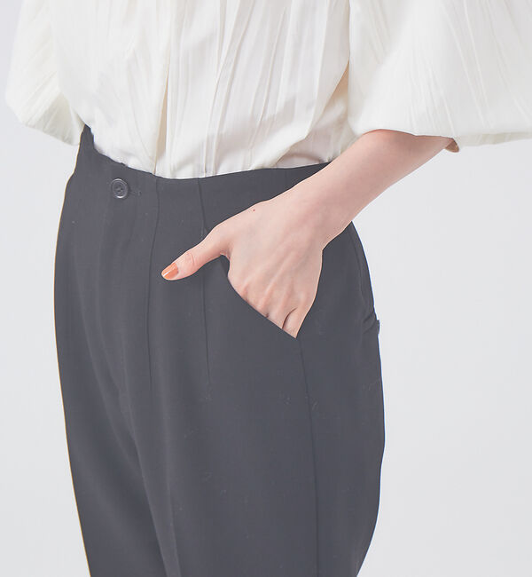 qualite「《セットアップ対応》ダブルクロスハイウエストテーパード【セージグリーン】」|その他|