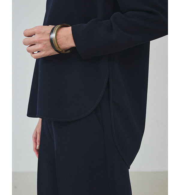 qualite「ライトダブルクロスナローブラウス」|シャツ・ブラウス|