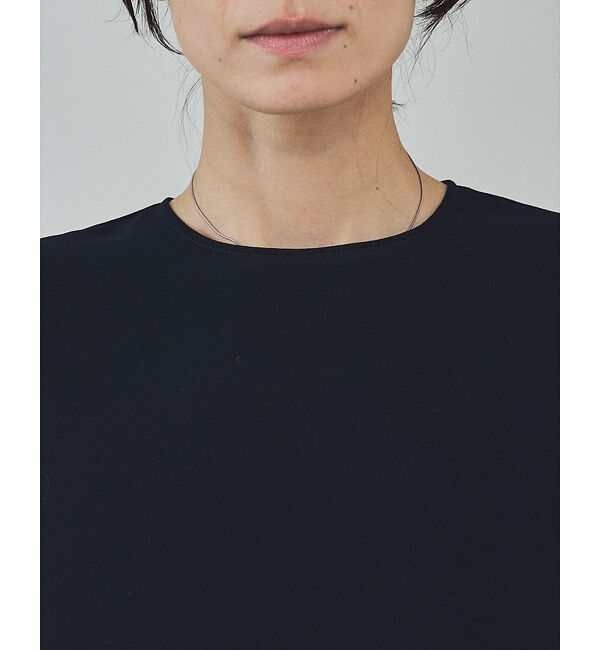 qualite「ライトダブルクロスナローブラウス」|シャツ・ブラウス|