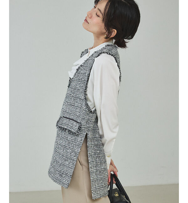 qualite「ラメツイードジレ【予約】」|ベスト・ジレ|