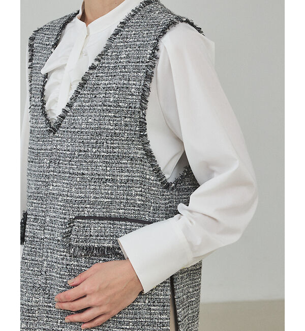 qualite「ラメツイードジレ【予約】」|ベスト・ジレ|