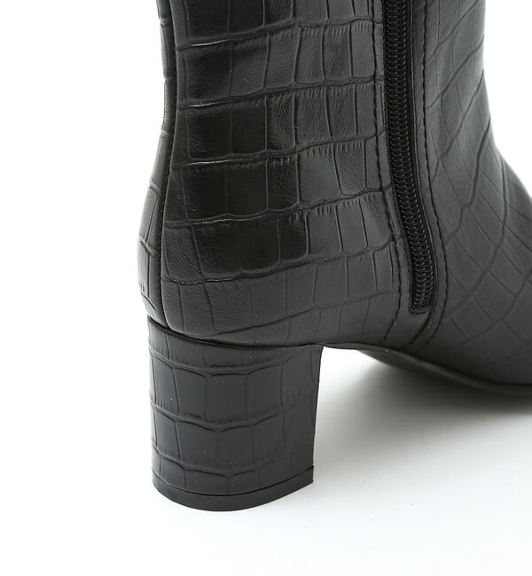 AU BANNISTER「【スノーソール】ストレートラインミドルヒールロングブーツ」|ショートブーツ|