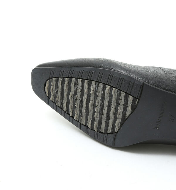 AU BANNISTER「【スノーソール】ストレートラインミドルヒールロングブーツ」|ショートブーツ|