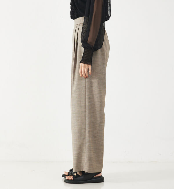 abahouse mavie「【LEE掲載・セットアップ対応】メランジ調ストレートパンツ/リネンライクタックス」|その他|