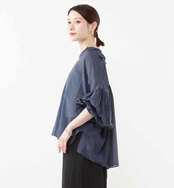 SOFFITTO「《定番》コットンシルクボリュームスリーブブラウス」|シャツ・ブラウス|