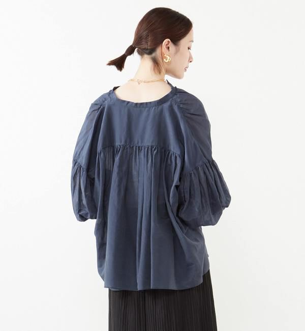 SOFFITTO「《定番》コットンシルクボリュームスリーブブラウス」|シャツ・ブラウス|