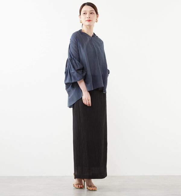 SOFFITTO「《定番》コットンシルクボリュームスリーブブラウス」|シャツ・ブラウス|