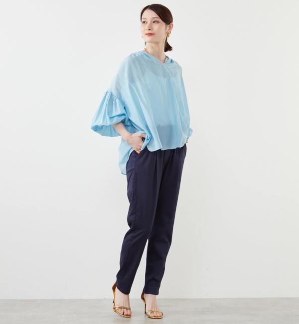 SOFFITTO「《定番》コットンシルクボリュームスリーブブラウス」|シャツ・ブラウス|