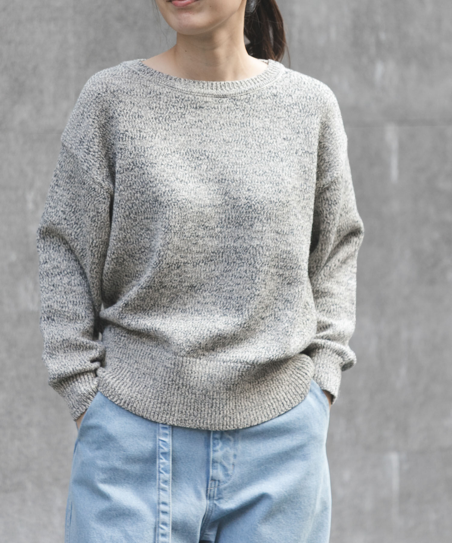 URBAN RESEARCH DOORS「FORK&SPOON　テープヤーンボートネックニット」|ニット・セーター|