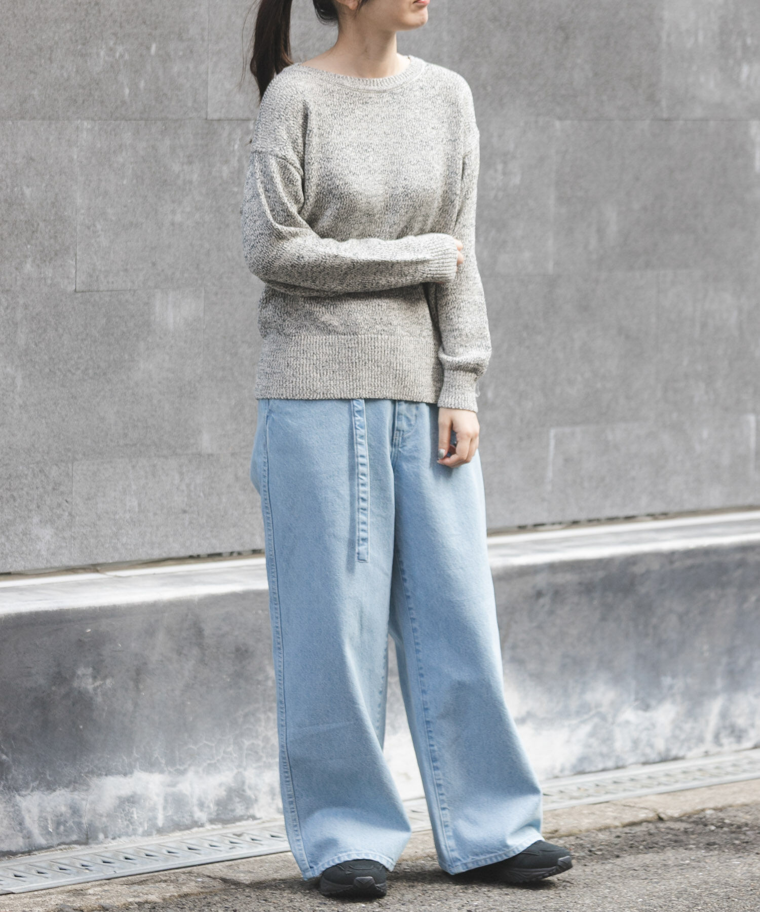 URBAN RESEARCH DOORS「FORK&SPOON　テープヤーンボートネックニット」|ニット・セーター|