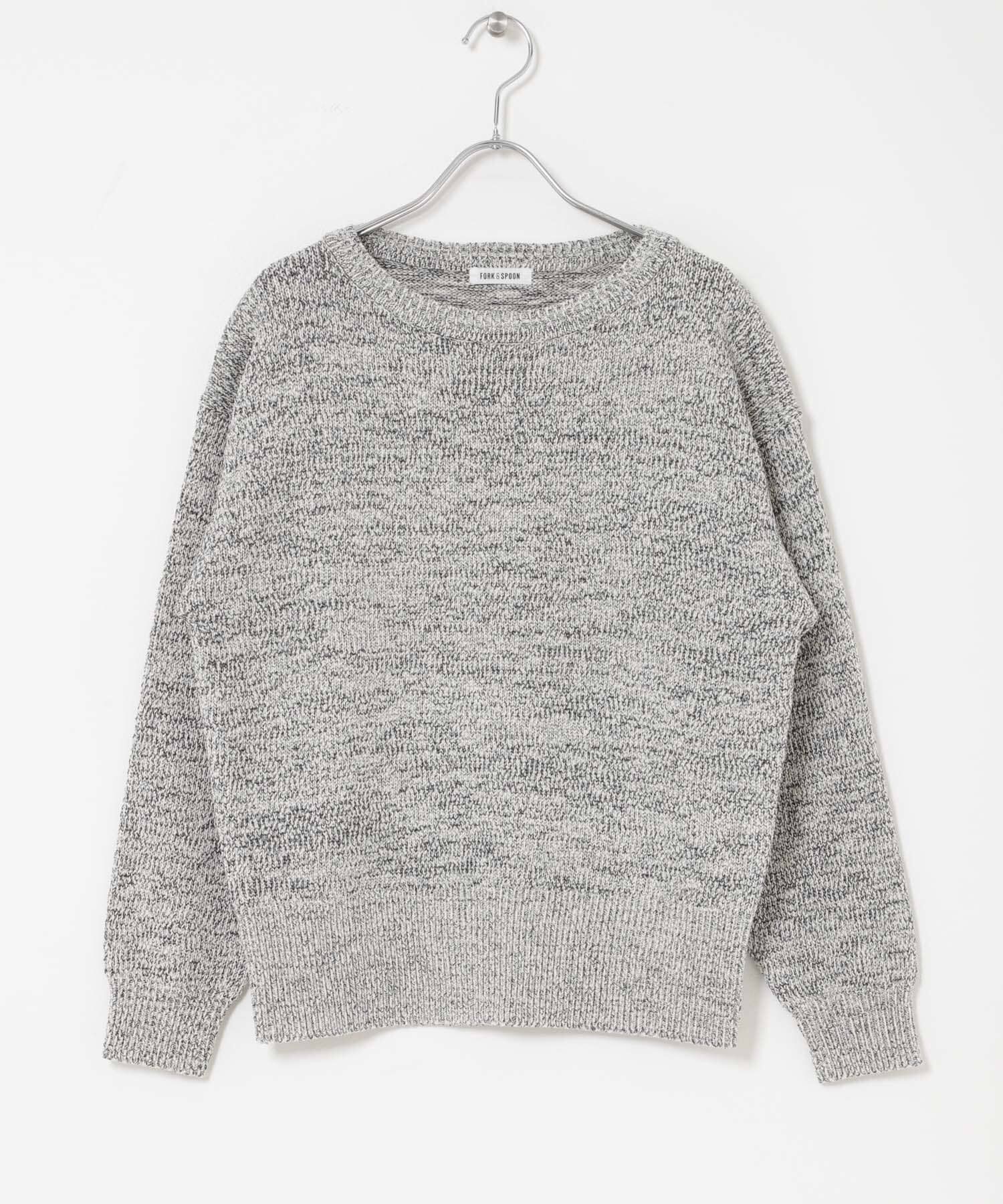 URBAN RESEARCH DOORS「FORK&SPOON　テープヤーンボートネックニット」|ニット・セーター|