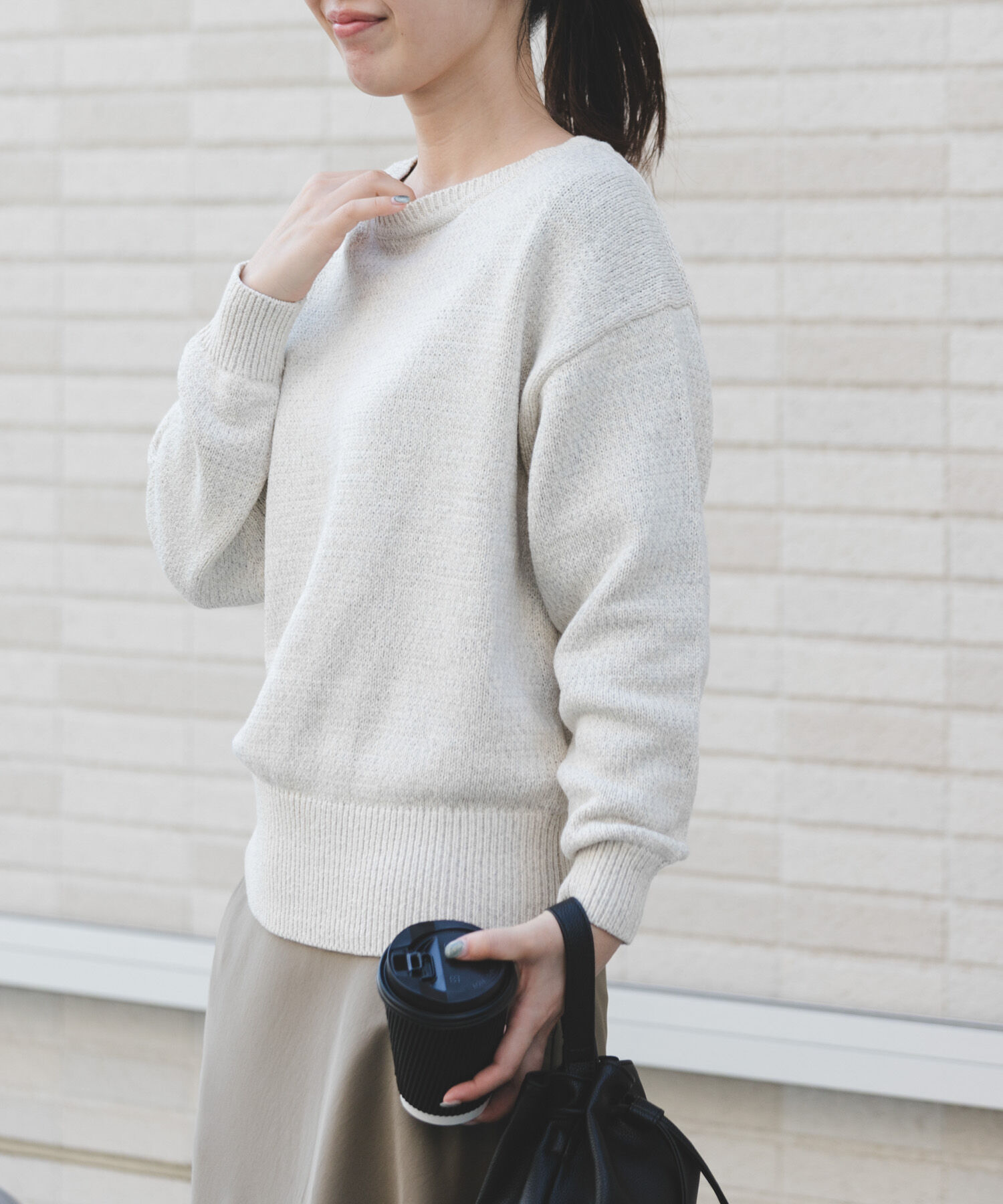 URBAN RESEARCH DOORS「FORK&SPOON　テープヤーンボートネックニット」|ニット・セーター|