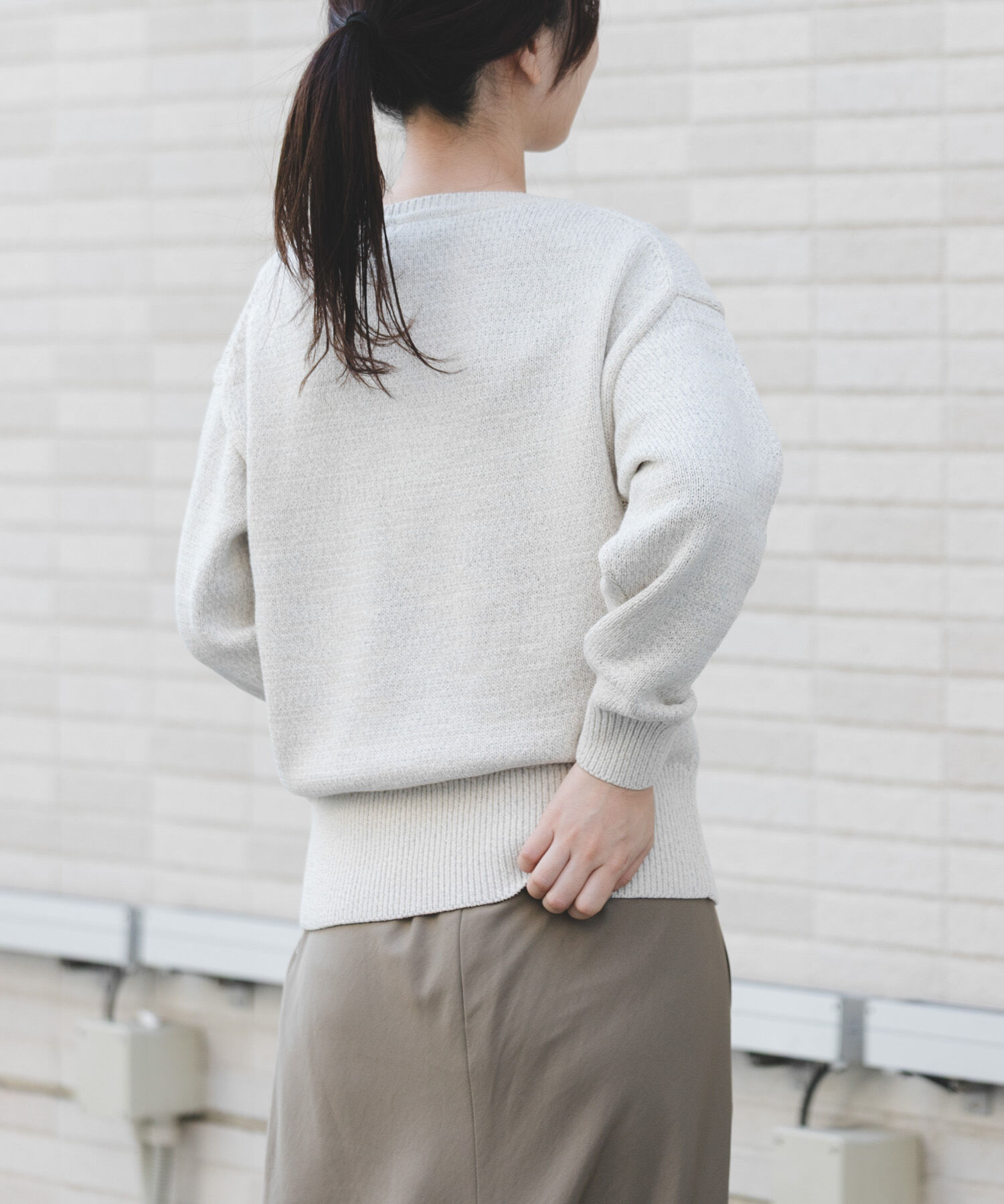 URBAN RESEARCH DOORS「FORK&SPOON　テープヤーンボートネックニット」|ニット・セーター|