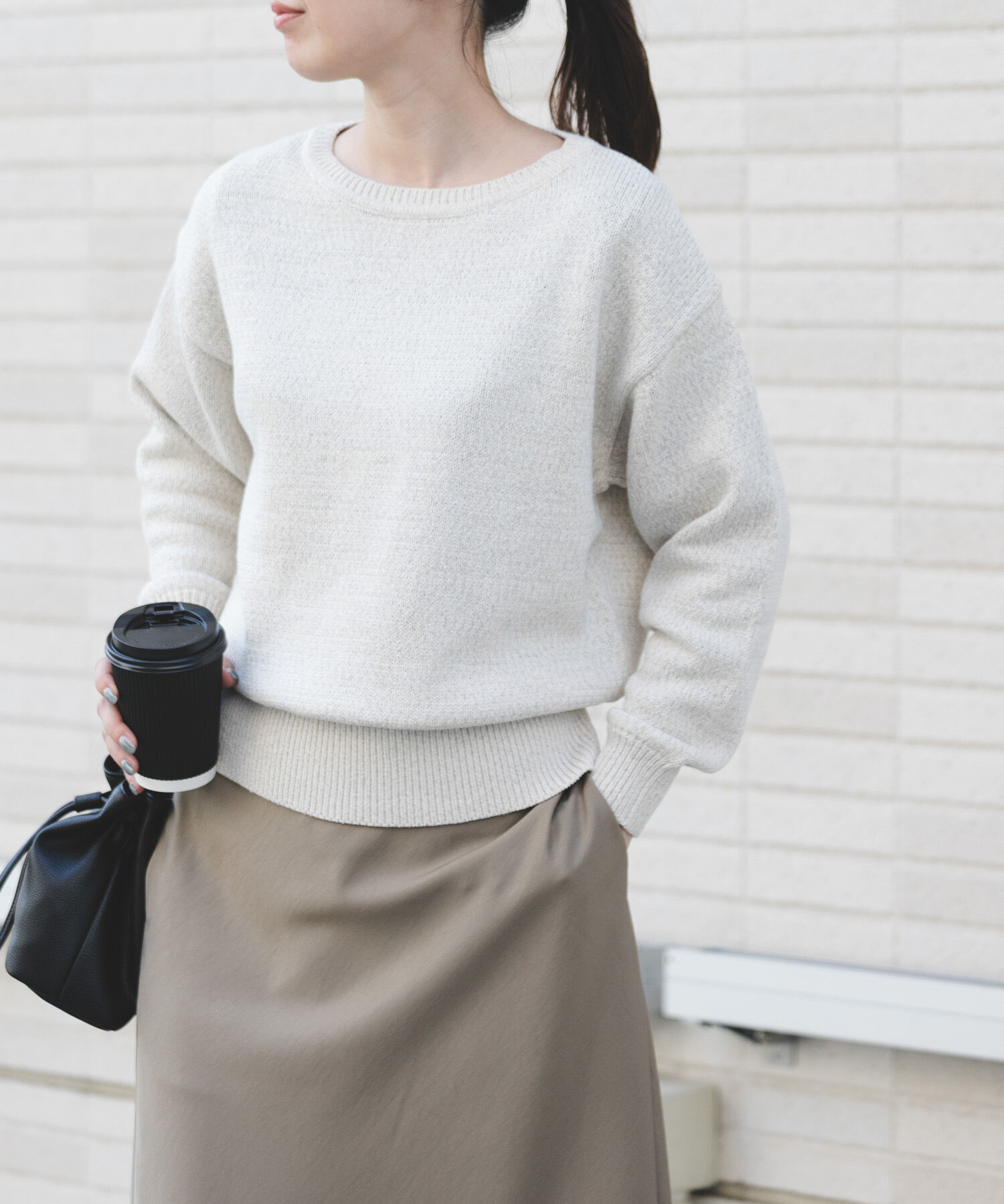 URBAN RESEARCH DOORS「FORK&SPOON　テープヤーンボートネックニット」|ニット・セーター|