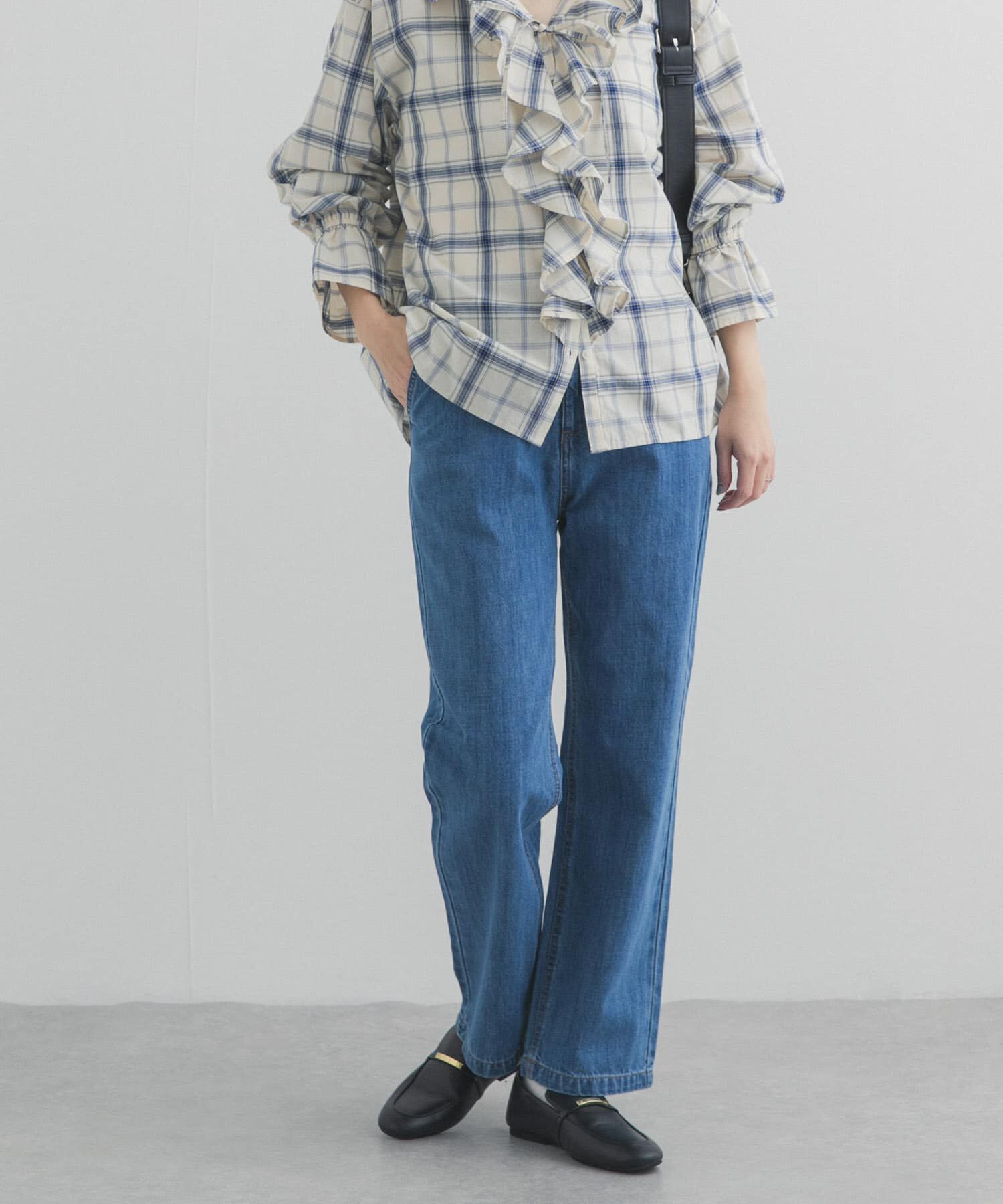 URBAN RESEARCH DOORS「デニムワイドパンツ」|その他|ライトインディゴブル