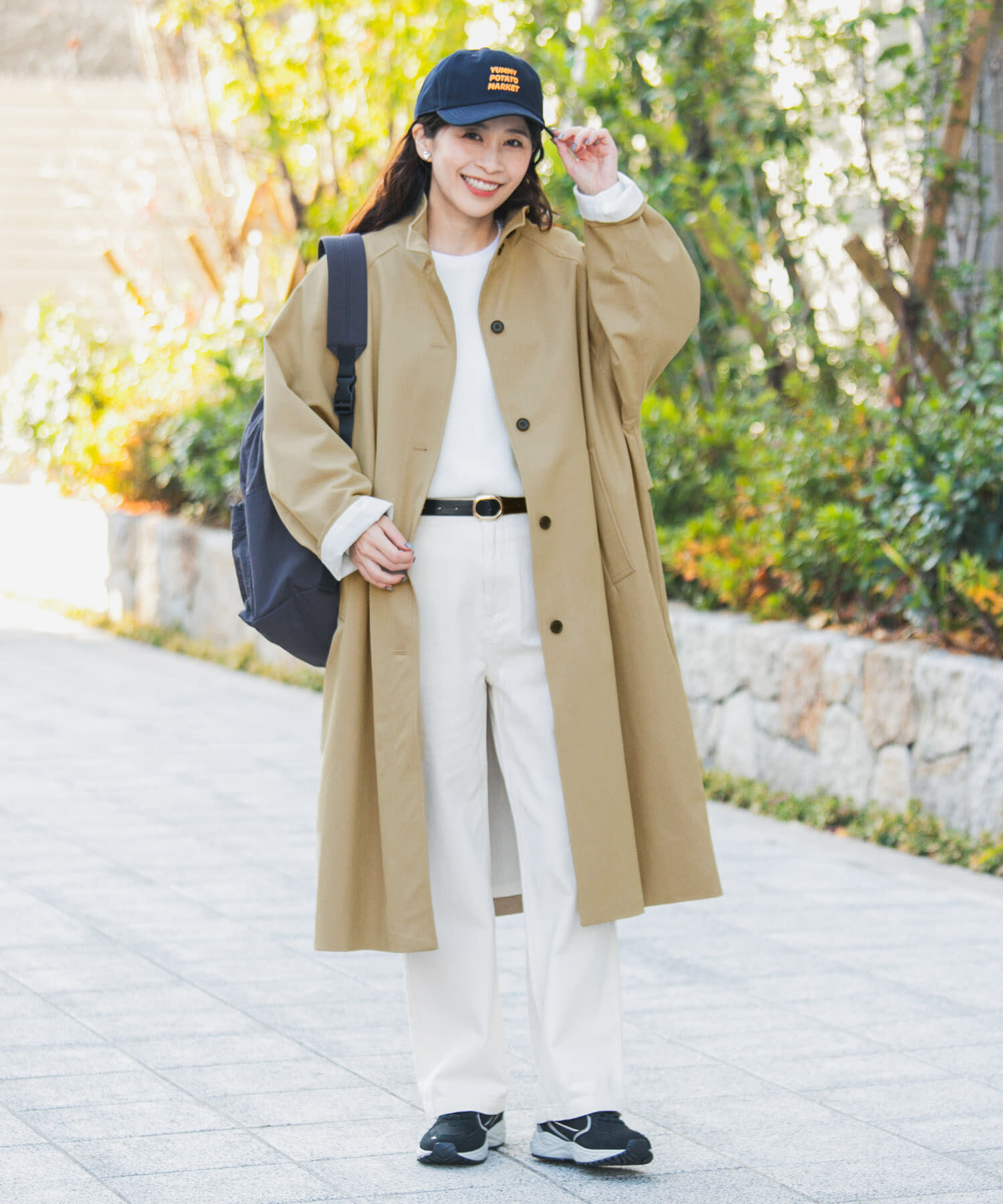 URBAN RESEARCH DOORS「BACKヨークスタンドカラーコート」|ノーカラーコート|