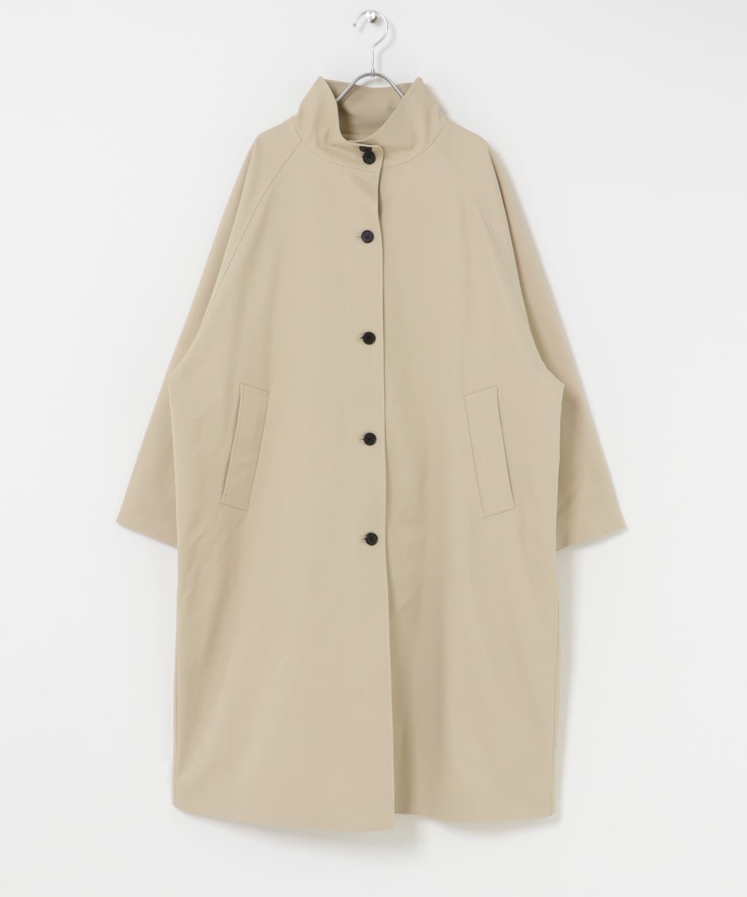 URBAN RESEARCH DOORS「BACKヨークスタンドカラーコート」|ノーカラーコート|