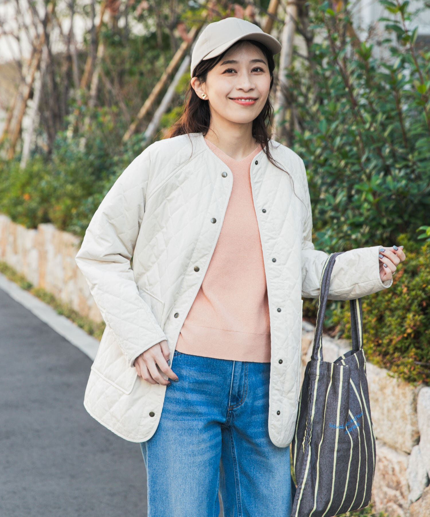 URBAN RESEARCH DOORS「カポックキルトミドルジャケット」|ダウン|