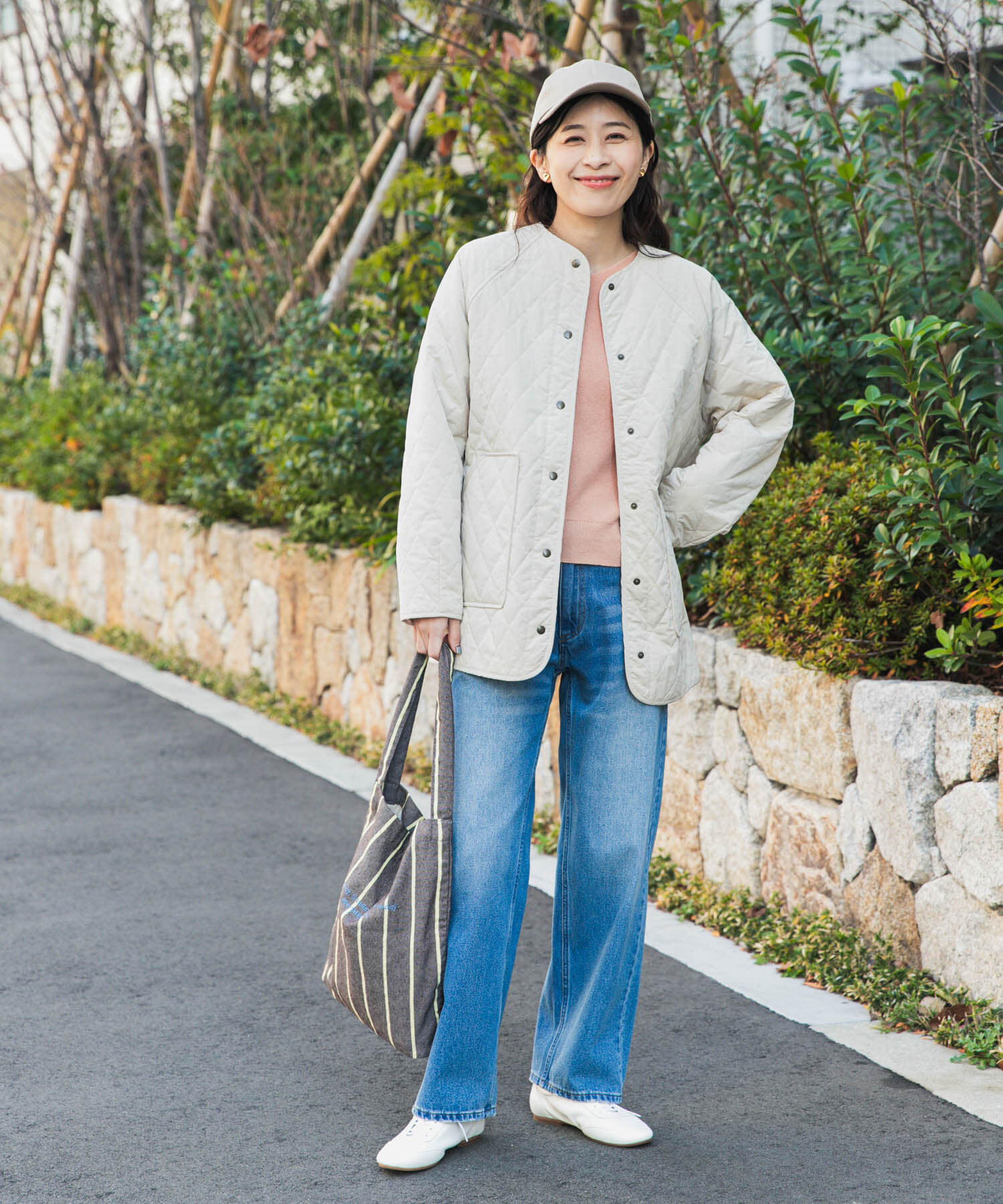 URBAN RESEARCH DOORS「カポックキルトミドルジャケット」|ダウン|