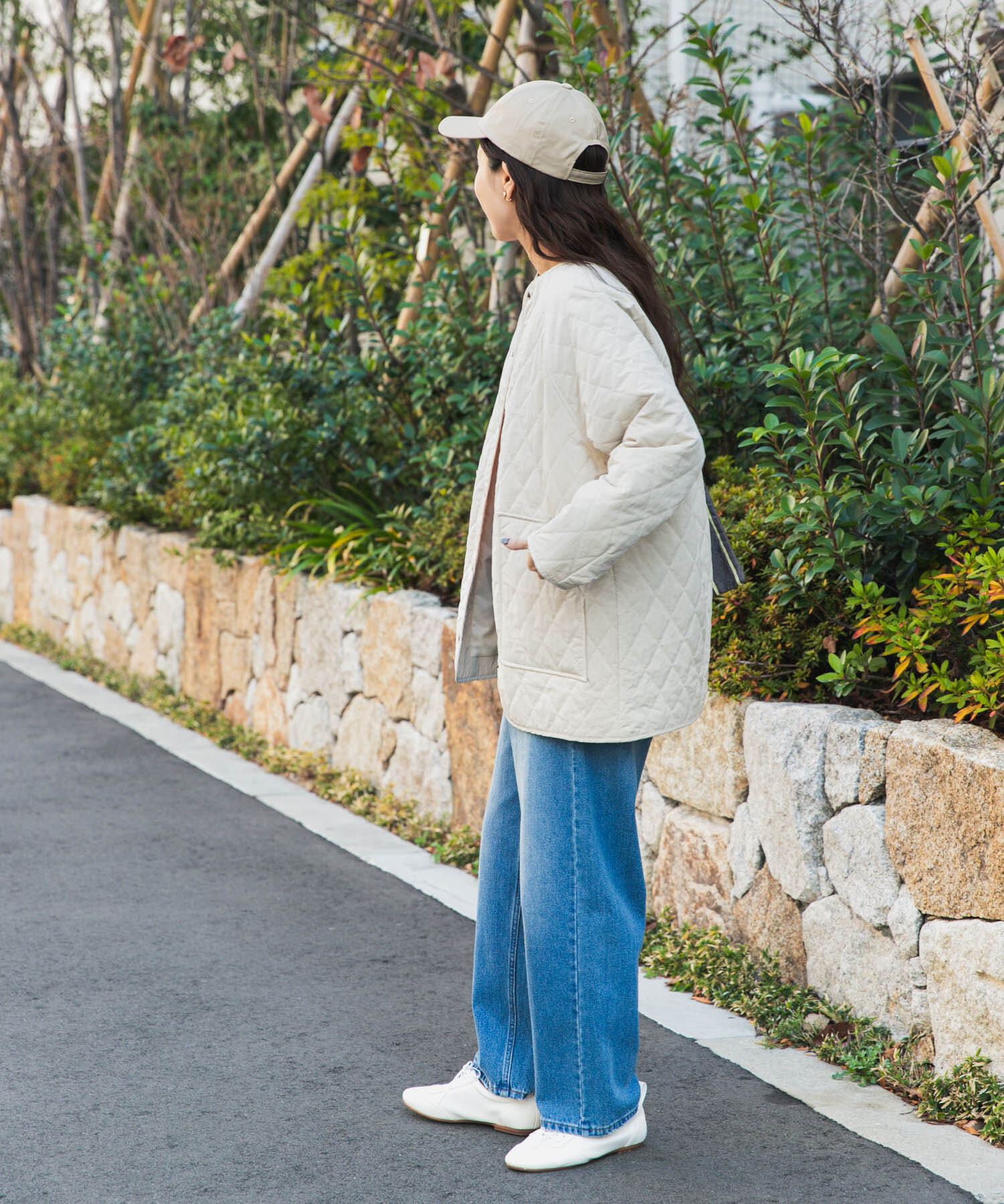 URBAN RESEARCH DOORS「カポックキルトミドルジャケット」|ダウン|