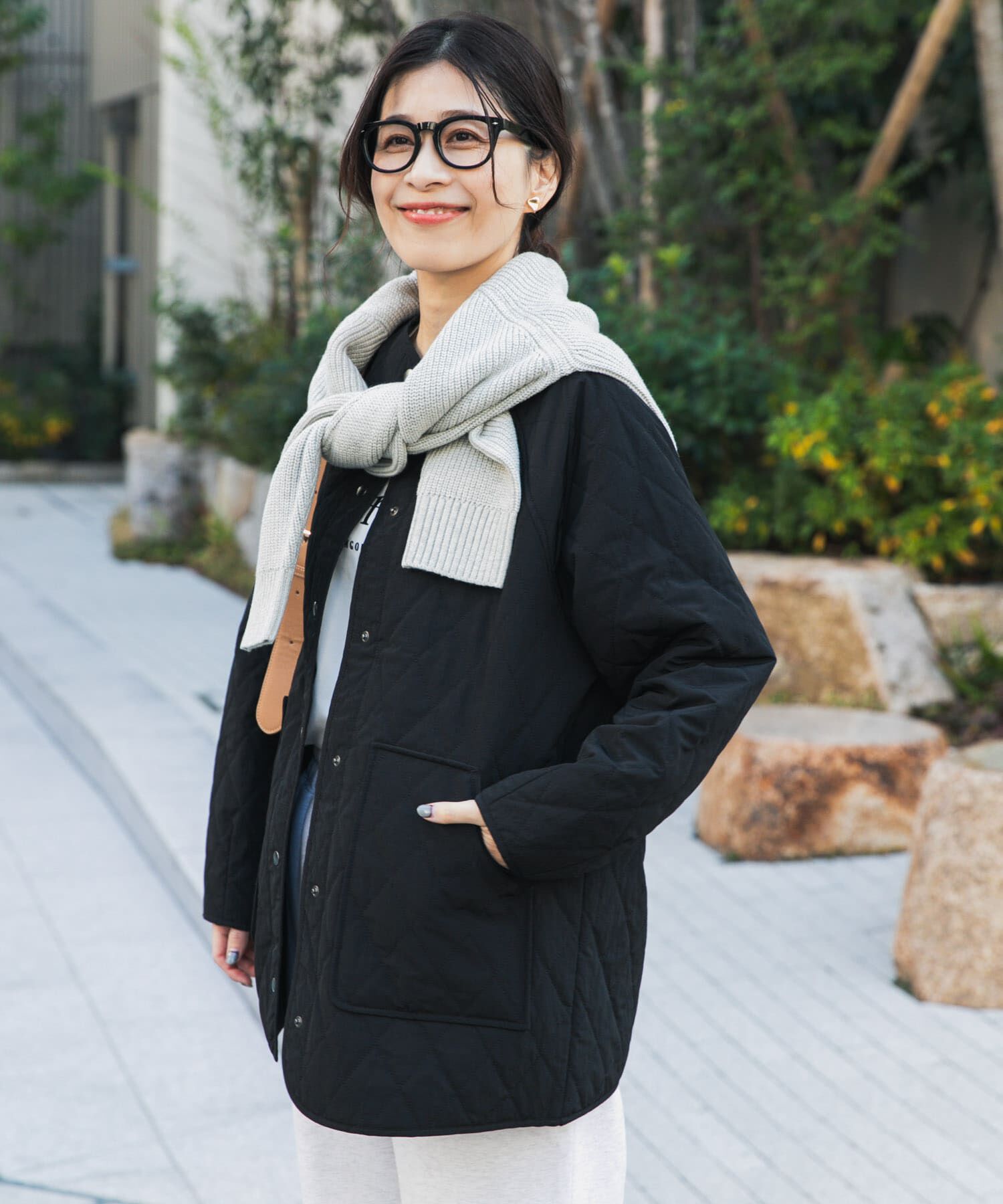 URBAN RESEARCH DOORS「カポックキルトミドルジャケット」|ダウン|