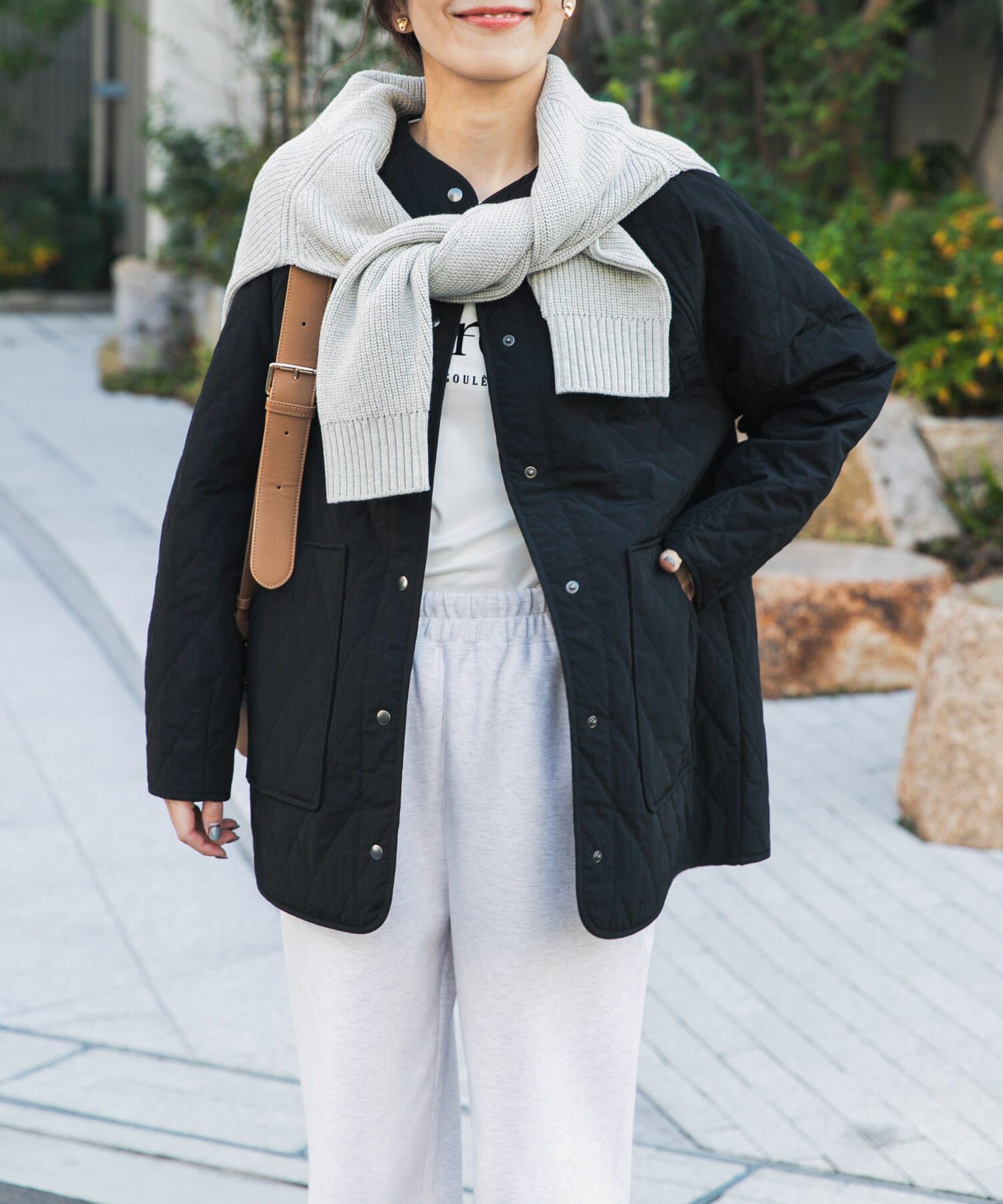 URBAN RESEARCH DOORS「カポックキルトミドルジャケット」|ダウン|