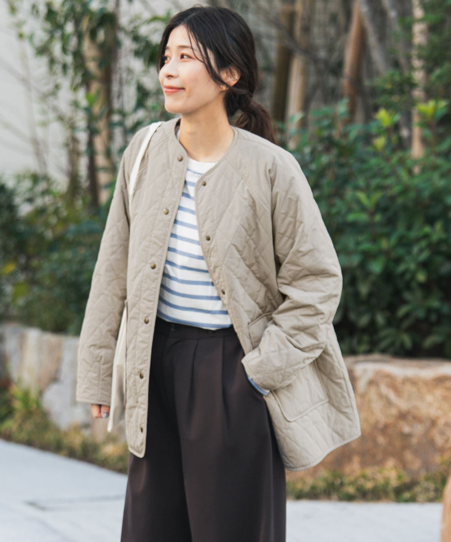 URBAN RESEARCH DOORS「カポックキルトミドルジャケット」|ダウン|