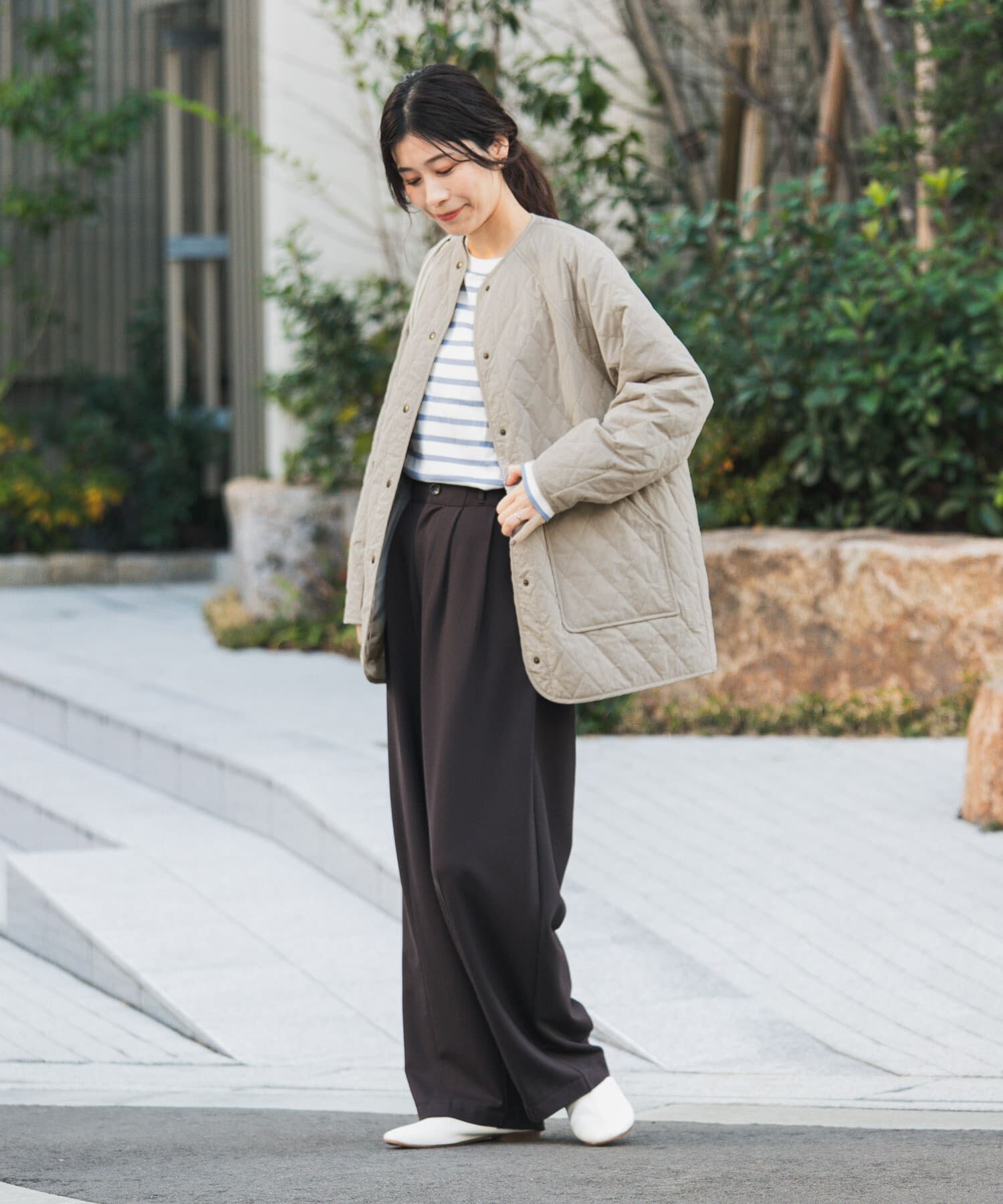 URBAN RESEARCH DOORS「カポックキルトミドルジャケット」|ダウン|