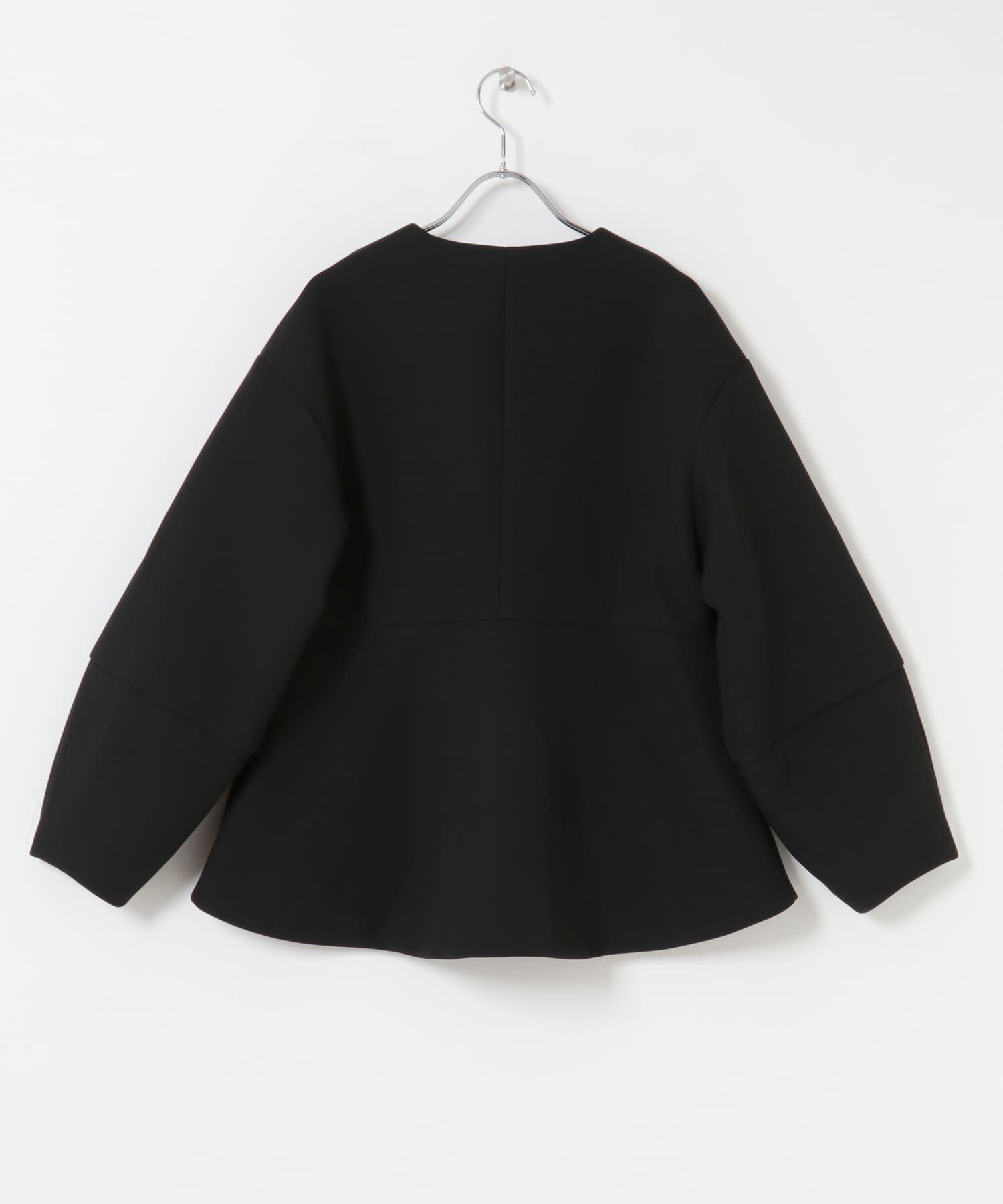 URBAN RESEARCH ROSSO「『WEB限定』デザインボタンペプラムツイルジャケット」|ノーカラージャケット|