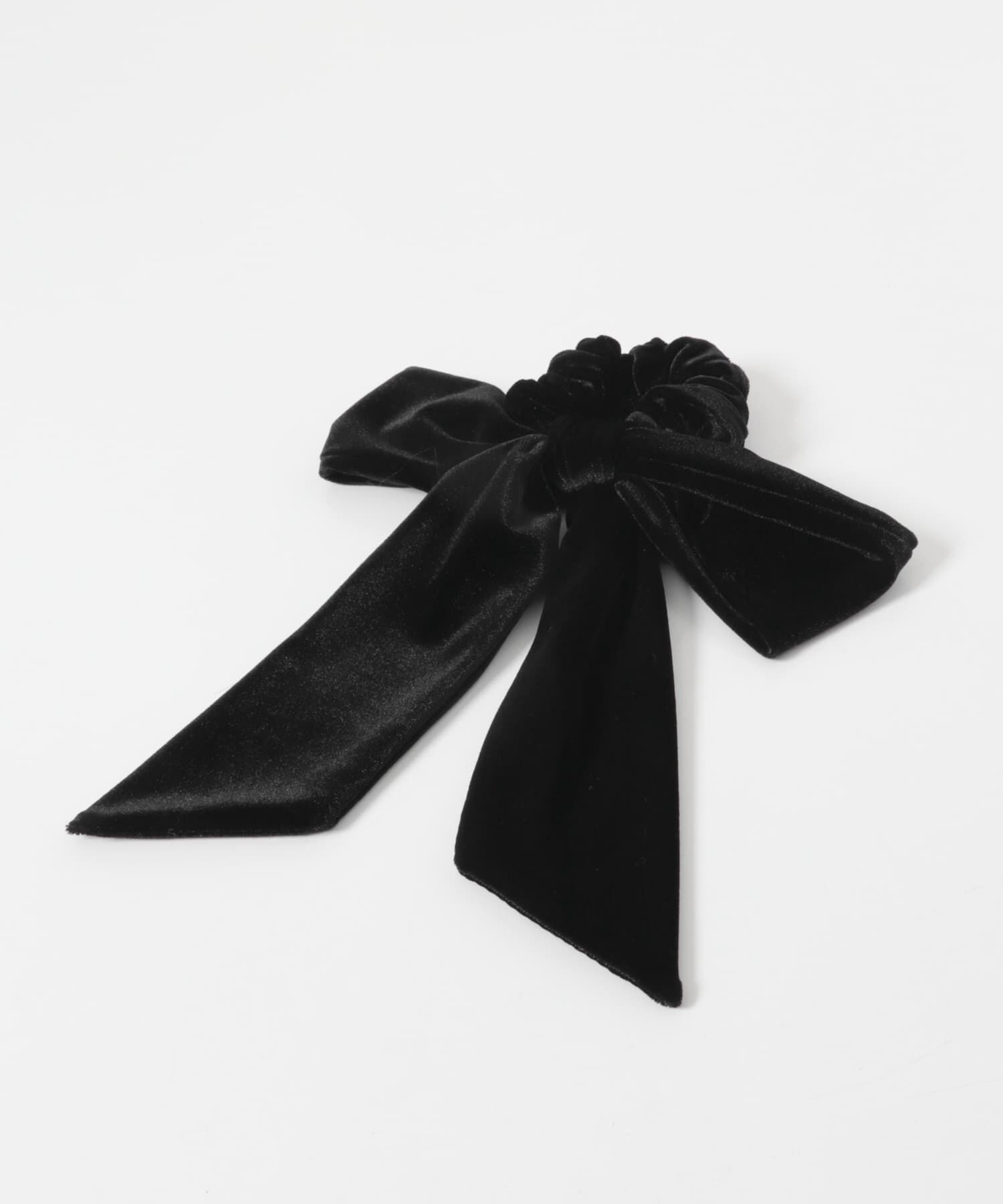 URBAN RESEARCH ROSSO「『WEB限定』ベロアリボンシュシュ」|ヘアゴム・シュシュ|ブラック