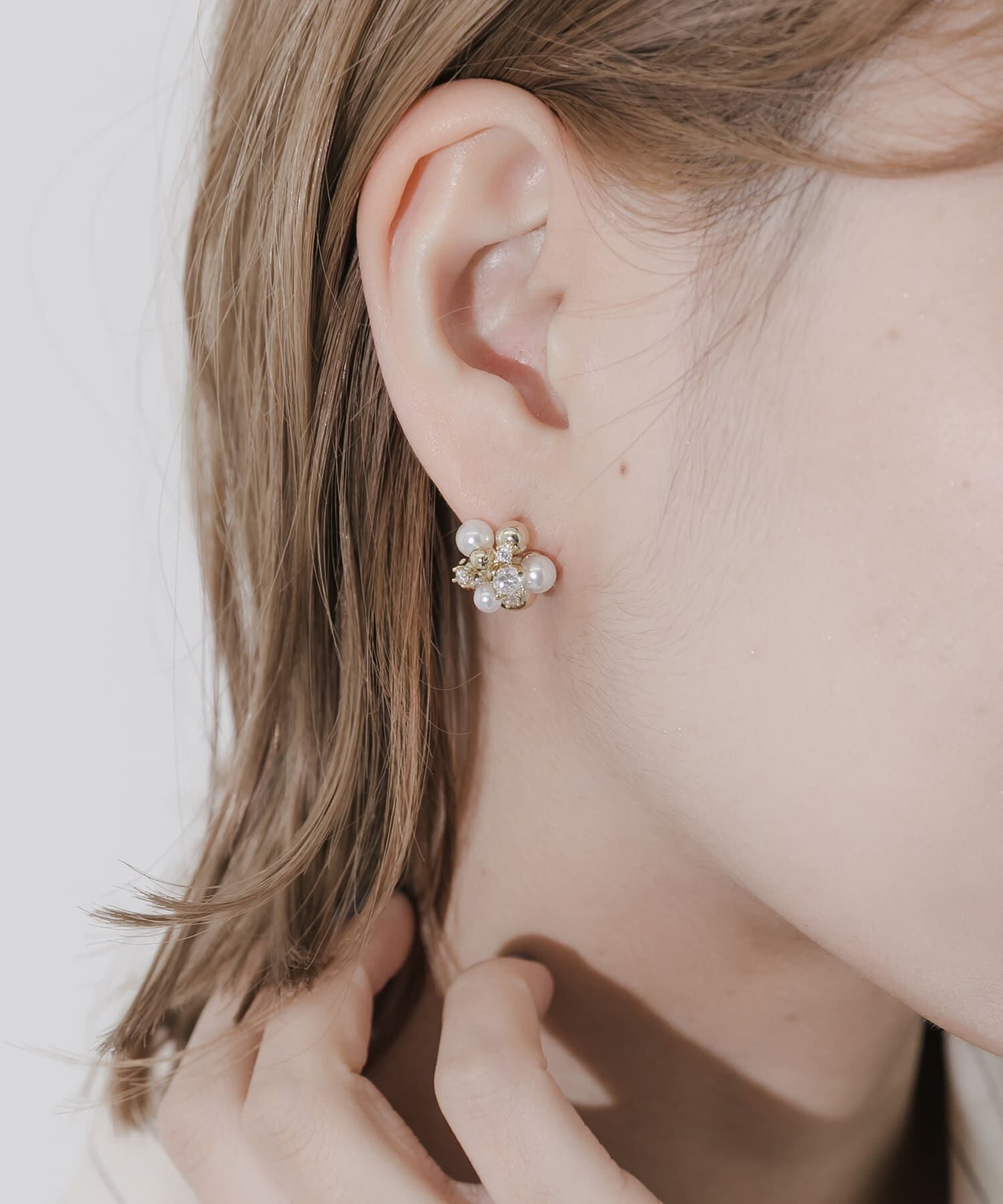 SMELLY「パールビジューピアス」|ピアス|