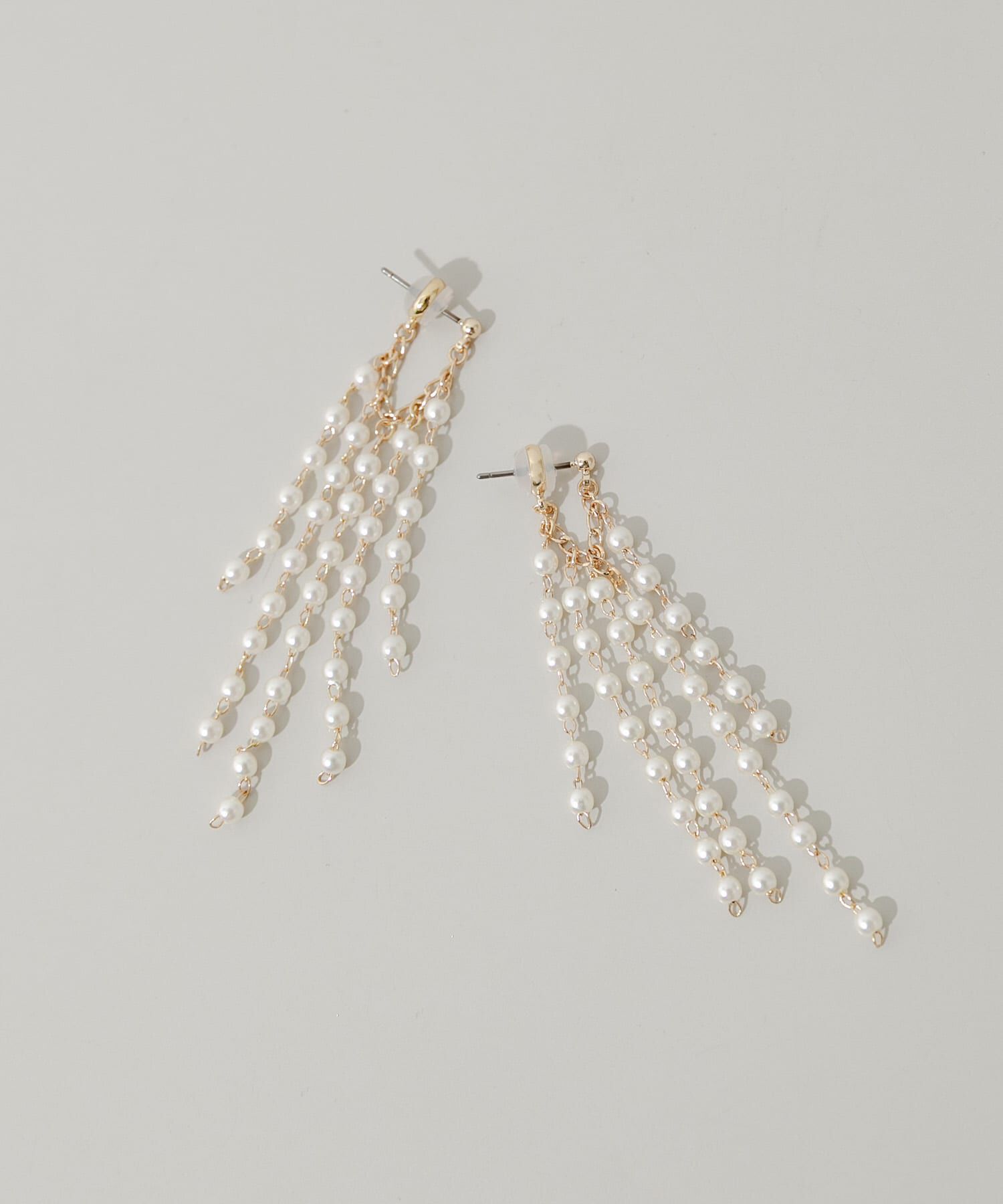 SMELLY「パールフリンジピアス」|ピアス|ゴールド系その他