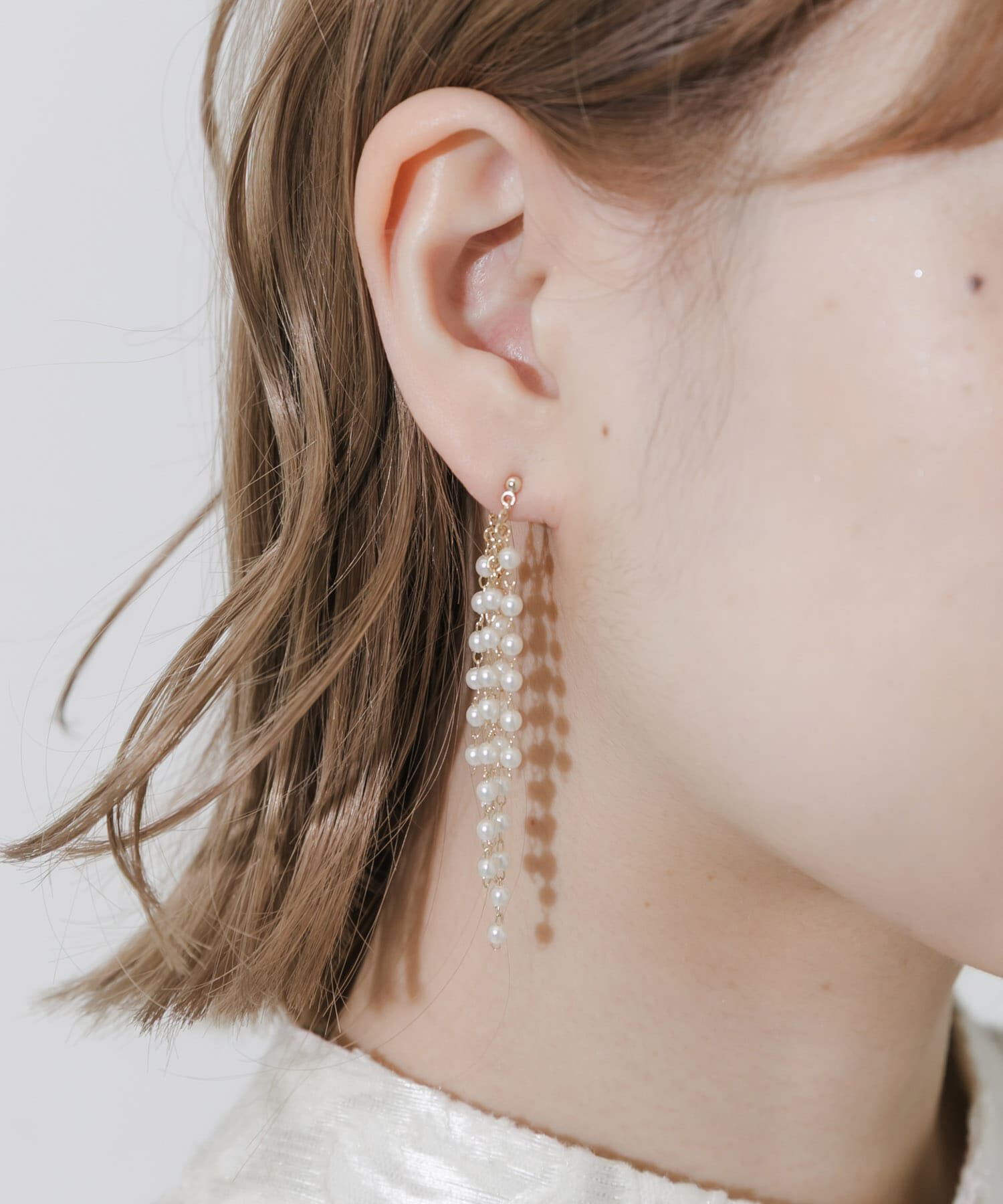 SMELLY「パールフリンジピアス」|ピアス|